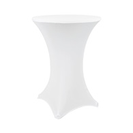 Návlek na bistro stolek kulatý, pr. 80 cm, výška 110 cm, elastický, bílý