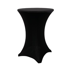 Návlek na bistro stolek kulatý, pr. 80 cm, výška 110 cm, elastický, černý