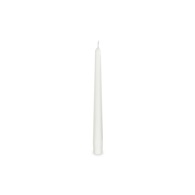 Svíčky 24 cm / 10 ks, bílé, kónické