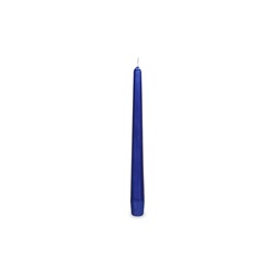 Svíčky 24 cm / 10 ks, tm. modré, kónické