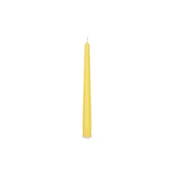Svíčky 24 cm / 10 ks, žluté, kónické