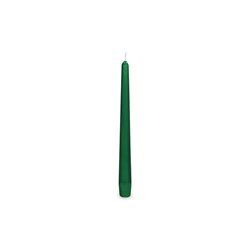 Svíčky 24 cm /10 ks, tm. zelené, kónické