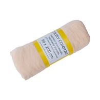 Prostěradlo JERSEY COMFORT, 90 x 200 x 22 cm, oranžové, s gumou, 180g/m2, 100 % bavlna