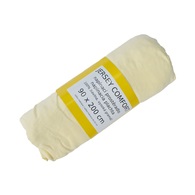 Prostěradlo JERSEY COMFORT, 90 x 200 x 22 cm, žluté, s gumou, 180g/m2, 100% bavlna