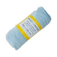 Prostěradlo JERSEY COMFORT, 180 x 200 x 22 cm, modré, s gumou, 180g/m2, 100% bavlna