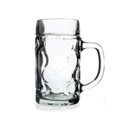 Sklenice na pivo ISAR / TUPLÁK 1 l, s cejchem