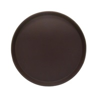 Protiskuzový pivní podnos, materiál PP, hnědý kulatý, pr. 35,6 cm
