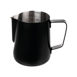 mlékovka/konvička 600 ml černá s odměrnými ryskami