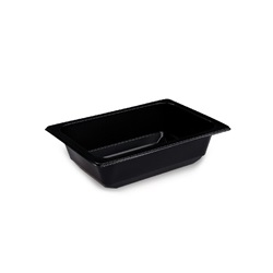 Zatavovací miska, na polévkovu, černá, 600 ml, 178 x 127 x 50 mm, (PP) 100 ks