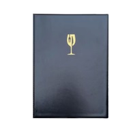 lístek jídelní SIMPLE GOLD A4, 10 dvojitých vložek (20 stran) černý se zlatým symbolem