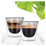 sklenice dvoustěnná, sada 2ks, DOUBLE espresso 0,11 l šedá