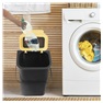 koš na třídění odpadu 25l,  37.5x25x38, plast černý/žlutý
