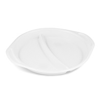 talíř dělený na 2 porce 22 cm 100 ks (PP) bílý