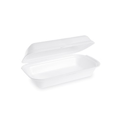 Menu box nedělený, bílý PS, 240 x 133 x 75 mm / 125 ks