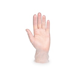 rukavice vinylové velikost M, bílé, nepudrované - 100 ks