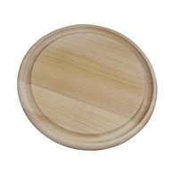 prkénko dřevěné O 28/1,9cm s drážkou, kulaté na steak.