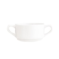 <p>Šálek na polévku / na bujon, 2 ucha 275 ml porcelán bílý HOTEL</p>