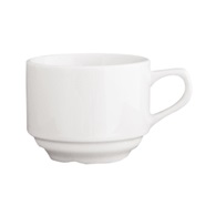 <p>Šálek na kávu stohovatelný 185ml porcelánový bílý HOTEL</p>