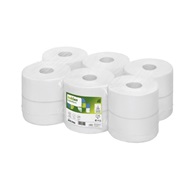 toaletní papír JUMBO 2vrstvý, bílý 600 útržků 9,5 x 25 cm, návin 150m