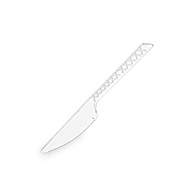 Nůž pevný průhledný plastový 17,5 cm 100 ks