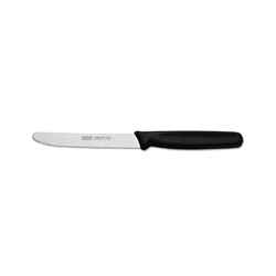 Nůž kuchyňský, svačinový, vlnitý - 110 mm, černý