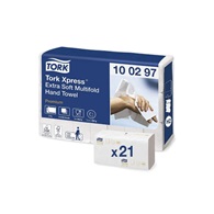 Papírové ručníky Premium extra soft 2-vr. H2, 100 útr., 21,2 x 34 cm