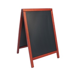 Popisovací tabule nabídková DELUXE DUPLO 85 x 55 cm, barva mahagon