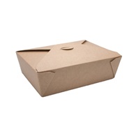 Papírový menu box hnědý velký 1980 ml