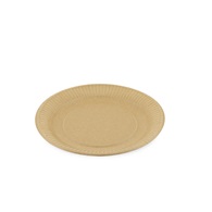 Papírový talíř mělký, hnědý O 23 cm, 100 ks