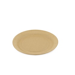 Papírový talíř mělký, hnědý O 23 cm, 100 ks